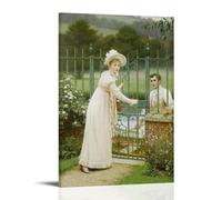 YYUEQIL Edmund Blair Leighton Prints Where There S A Will Wall Art Wall Art Aesthetic Canvas Painting Picture Living Room Decor Home Frame 08x12inch(20x30cm)