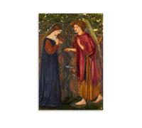 YYUEQIL Edward Burne Jones Prints The Annunciation Painting Poster Wall Art Print Photo Art Painting Canvas Home Decorative Bedroom Modern Decors Unframe 12x18inch(30x45cm)