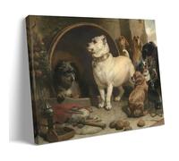 YYUEQIL Edwin Landseer Prints Alexander The Great And Diogenes As Dogs Wall Art Room Aesthetic Print Art Wall Painting Canvas Modern Bedroom Decor Frame 08x12inch(20x30cm)