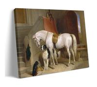 YYUEQIL Edwin Landseer Prints Favourites The Property of H.R.H. Prince George of Cambridge Wall Art Canvas Art And Wall Art Picture Print Modern Family Bedroom Decors Frame 16x24inch(40x60cm)