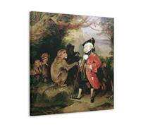 YYUEQIL Edwin Landseer Prints The Monkey Who Had Seen The World Wall Art Artworks Canvas Room Aesthetic Wall Art Prints Home Modern Decor Frame 16x16inch(40x40cm)