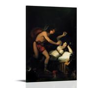 YYUEQIL Francisco De Goya Prints Allégorie De L'Amour, Cupidon Et Psyché Wall Art Canvas Wall Art Decorative Bedroom Modern Home Print Picture Artworkss Frame 16x24inch(40x60cm)