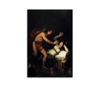 YYUEQIL Francisco De Goya Prints Allégorie De L'Amour, Cupidon Et Psyché Wall Art Wall Art Aesthetic Canvas Painting Picture Living Room Decor Home Unframe 12x18inch(30x45cm)
