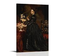 YYUEQIL Frederic Leighton Prints Mrs Ellinor Guthrie Wall Art Wall Art Picture Painting Canvas Prints Artworks Bedroom Living Room Decor Frame 16x24inch(40x60cm)