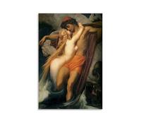 YYUEQIL Frederic Leighton Prints The Fisherman And The Syren Wall Art Room Aesthetic Print Art Wall Painting Canvas Modern Bedroom Decor Unframe 20x30inch(50x75cm)
