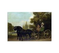 YYUEQIL George Stubbs Prints Lord And Lady in A Phaeton Wall Art Picture Print Canvas Wall Paint Arts Decor Modern Home Artworks Gift Idea Unframe 24x36inch(60x90cm)