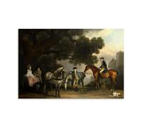 YYUEQIL George Stubbs Prints The Milbanke And Melbourne Families Wall Art Canvas Wall Art Picture Prints Hanging Photo Gift Idea Decor Homes Artworks Unframe 12x18inch(30x45cm)