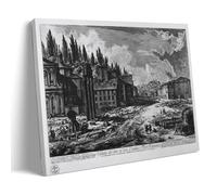 YYUEQIL Giovanni Battista Piranesi Prints View of The Site Where Was The Ancient Roman Forum Wall Art Artworks Canvas Room Aesthetic Wall Art Prints Home Modern Decor Frame 24x36inch(60x90cm)