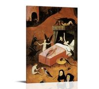 YYUEQIL Hieronymus Bosch Prints Death of Whore Wall Art Wall Art Aesthetic Canvas Painting Picture Living Room Decor Home Frame 16x24inch(40x60cm)