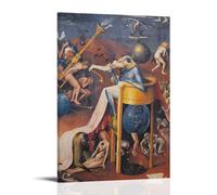 YYUEQIL Hieronymus Bosch Prints Garden of Earthly Delights Tryptich Wall Art Canvas Wall Art Decorative Bedroom Modern Home Print Picture Artworkss Frame 12x18inch(30x45cm)
