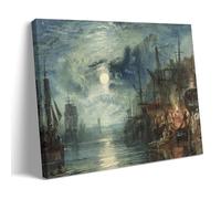 YYUEQIL J.M.W.Turner Prints Shields on The River Tyne Wall Art Picture Print Canvas Wall Paint Arts Decor Modern Home Artworks Gift Idea Frame 12x18inch(30x45cm)