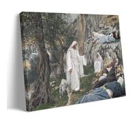 YYUEQIL James Tissot Prints Jesus Commands The Apostles to Rest Wall Art Wall Art Painting Canvas Gift Living Room Prints Bedroom Decor Artworks Frame 12x18inch(30x45cm)