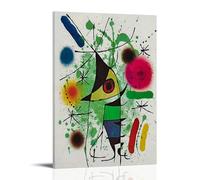 YYUEQIL Joan Miro The Singing Fish Surrealism Artwork Poster Painting Art Canvas Painting Decor Wall Print Photo Home Modern Decoratives Frame 08x12inch(20x30cm)