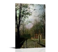 YYUEQIL John Atkinson Grimshaw Prints After The Shower Wall Art Picture Print Canvas Wall Paint Arts Decor Modern Home Artworks Gift Idea Frame 24x36inch(60x90cm)