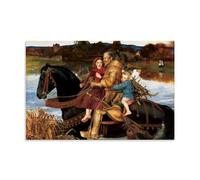 YYUEQIL John Everett Millais Prints Sir Isumbras at The Ford Wall Art Painting On Canvas Wall Art Scroll Picture Print Living Room Walls Decor Homes Unframe 24x36inch(60x90cm)