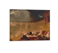 YYUEQIL John Martin Poster Belshazzar's Feast Painting On Canvas Wall Art Scroll Picture Print Living Room Walls Decor Homes Frame 08x10inch(20cmx25cm)