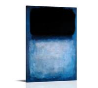 YYUEQIL Mark Rothko Poster Blue Divided by Blue Art Abstract Rectangular Regions Of Color Art Canvas Painting Decor Wall Print Photo Home Modern Decoratives Frame 08x12inch(20x30cm)
