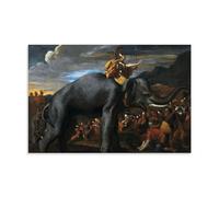 YYUEQIL Nicolas Poussin Prints Hannibal Crossing The Alps on Elephants Wall Art Picture Print Canvas Wall Paint Arts Decor Modern Home Artworks Gift Idea Unframe 12x18inch(30x45cm)