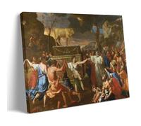 YYUEQIL Nicolas Poussin Prints The Adoration of The Golden Calf Wall Art Canvas Art And Wall Art Picture Print Modern Family Bedroom Decors Frame 16x24inch(40x60cm)