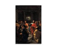 YYUEQIL Nicolas Poussin Prints The Institution of The Eucharist Wall Art Home Decor Wall Art Hanging Picture Print Bedroom Decorative Paintings Room Unframe 16x24inch(40x60cm)