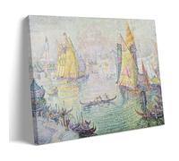 YYUEQIL Paul Signac Prints The Lagoon of Saint Mark Wall Art Canvas Wall Art Picture Prints Hanging Photo Gift Idea Decor Homes Artworks Frame 16x24inch(40x60cm)