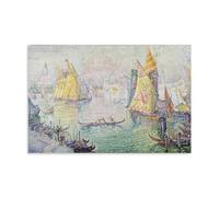 YYUEQIL Paul Signac Prints The Lagoon of Saint Mark Wall Art Print Photo Art Painting Canvas Home Decorative Bedroom Modern Decors Unframe 16x24inch(40x60cm)