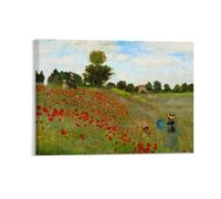 YYUEQIL Poppies by Claude Monet Painting Poster Wall Art Aesthetic Canvas Painting Picture Living Room Decor Home Frame 18x24inch(45cmx60cm)