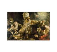 YYUEQIL Rembrandt Harmenszoon Van Rijn Prints Belshazzar's Feast Wall Art Picture Print Canvas Wall Paint Arts Decor Modern Home Artworks Gift Idea Unframe 08x12inch(20x30cm)
