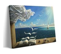 YYUEQIL Salvador Dali Wave Book Painting Poster Room Aesthetic Print Art Wall Painting Canvas Modern Bedroom Decor Frame 20x30inch(50x75cm)