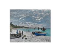 YYUEQIL The Beach at Sainte-Adresse by Claude Monet Painting Poster Famous Art Print Wall Photo Paint Hanging Picture Family Bedroom Decor Gift Unframe 16x20inch(40cmx50cm)