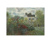 YYUEQIL The Garden of Monet at Argenteuil by Claude Monet Painting Poster Famous Wall Art Bedroom Prints Home Decor Hanging Picture Canvas Paintings Unframe 18x24inch(45cmx60cm)