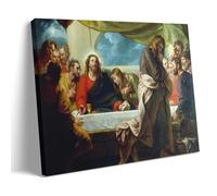 YYUEQIL The Last Supper by Benjamin West 1786 Neoclassical Religious Artwork Poster for Home Wall Art Print Photo Art Painting Canvas Home Decorative Bedroom Modern Decors Frame 12x18inch(30x45cm)