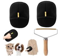 YYUEZHI 3 Pcs Pet Grooming Gloves, Cat Hair Brush, Double Sided Reusable Pet Grooming Gloves, for Furniture, Clothes, Carpets (24 x 16 cm)