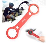 YYUEZHI Centerlock Tool, Bicycle Bottom Bracket Wrench, BB Wrench, Aluminium Alloy, Compatible with Dub/TL-FC32/TL-FC25/TL-FC24, for Bicycle Repair (Red)