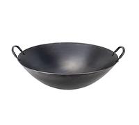 YYUINU Large Iron Wok, Commercial Home Hotel Chefs Use The Stir-Fry Pan, The Round Bottom of The Wok is Uncoated,60x60x18.5cm
