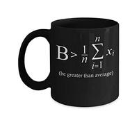 YYUNAW Be Greater Than Average Math Coffee Mug - Pi Symbol Coffee Mug 11oz Math Equation Gifts Merchandise Shirt Accessories Pin Sticker