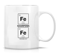 YYUNAW Iron Sharpens Iron Periodic Table Elements Funny Christian Coffee Mug, Coffee Cup 11oz - 11oz