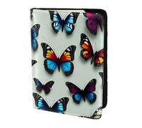 yyunbmr Genuine Leather Passport Case Passport Cover with Card Slots Travel Accessories Butterfly and Cello Print