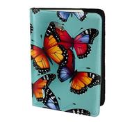 yyunbmr Genuine Leather Passport Case Passport Cover with Card Slots Travel Accessories Butterfly and Cello Print