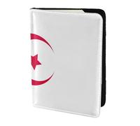 yyunbmr Genuine Leather Passport Case Passport Cover with Card Slots Travel Accessories Flag of Algeria Print