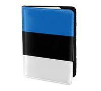 yyunbmr Genuine Leather Passport Case Passport Cover with Card Slots Travel Accessories Flag of Estonia Print