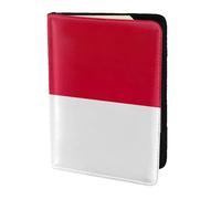 yyunbmr Genuine Leather Passport Case Passport Cover with Card Slots Travel Accessories Flag of Monaco Print