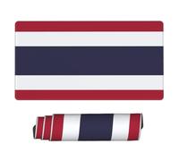 yyunbmr Large Extended Gaming Mouse Pad 75 * 40cm Keyboard Mat Non-Slip Rubber Base Washable Mousepad Thailand Flag Print