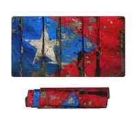 yyunbmr Large Extended Gaming Mouse Pad 75 * 40cm Keyboard Mat Non-Slip Rubber Base Washable Mousepad puerto rico wallpaper flag Print