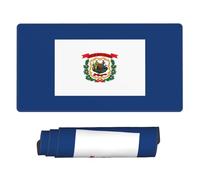 yyunbmr Large Extended Gaming Mouse Pad 75 * 40cm Keyboard Mat Non-Slip Rubber Base Washable Mousepad West Virginia state flag Print