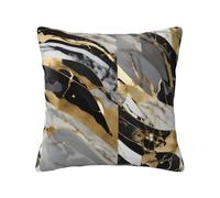 yyunbmr Linen-Style Decorative Pillow Sham Square Cushion Cover Home Decor luxury Marble Print 18 * 18in