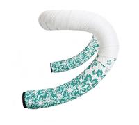YYunying Cherry Blossom Bicycle Handlebar Tapes for Road Mountain MTB Bikes, Soft PU+EVA Anti-Slip Grip Tape Shock Absorbing Bar Wrap Tapes,White+Green Flowers