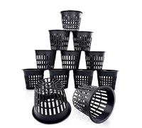 YYUWEI Hydroponic Planting Mesh Pot Net Plastic Garden Net Cup Pots Basket for Hydroponics Garden Balcony Planting(12pcs, Black)