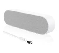 YYV USB Computer Speakers, Portable PC Speaker for Desktop, Laptop,Notebook, Wired Mini Soundbar Speakers with Loud Volume, Volume Control and Mute Button, Plug and Play