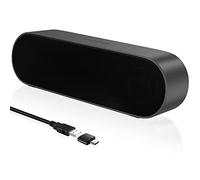 YYV USB Computer Speakers, Portable PC Speaker for Desktop, Laptop,Notebook, Wired Mini Soundbar Speakers with Loud Volume, Volume Control and Mute Button, Plug and Play